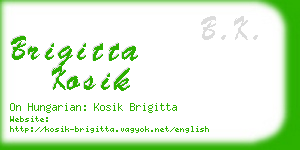 brigitta kosik business card